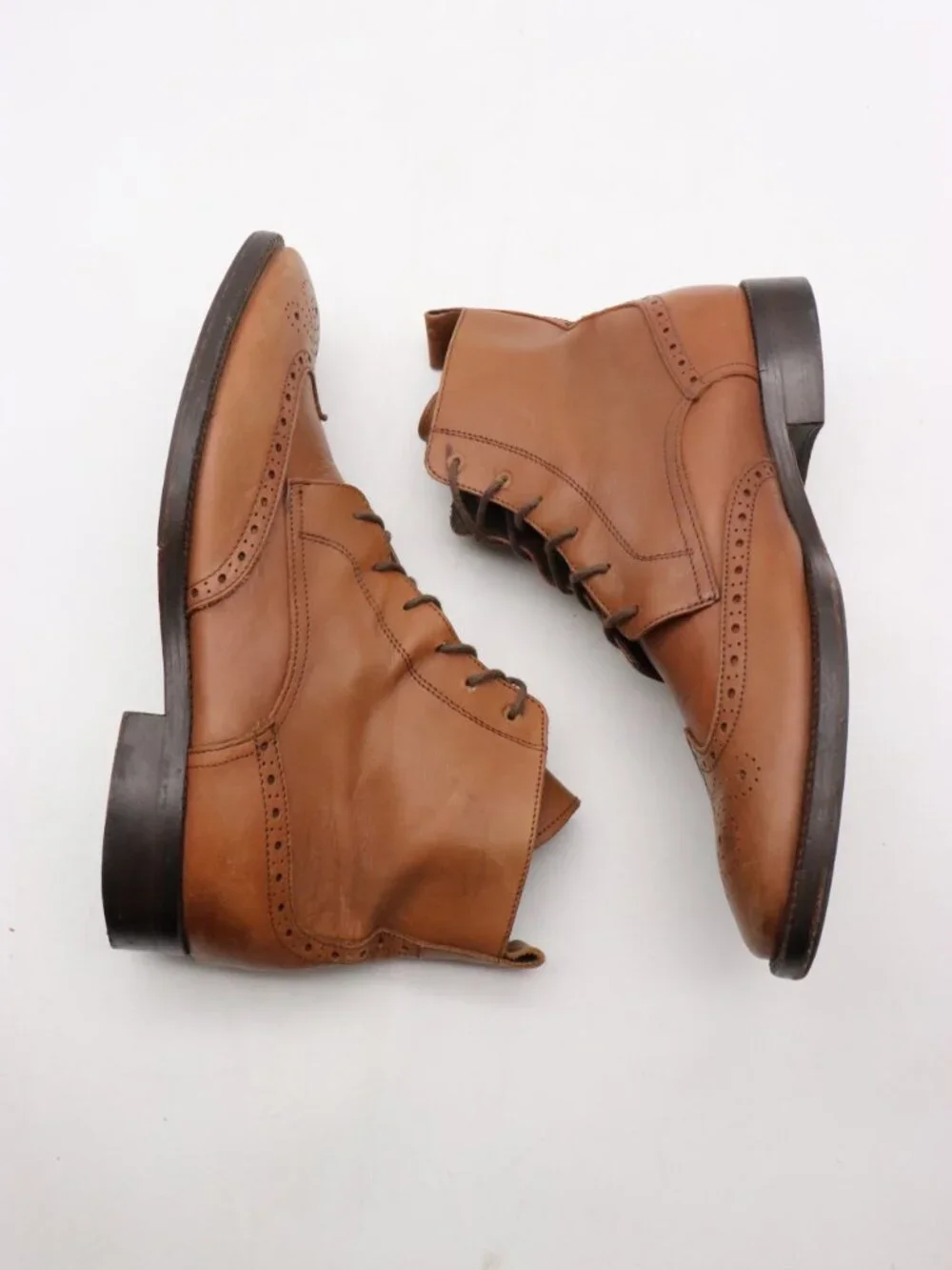 To Boot New York Adam Derrick Men's Size 10.5 Brown Wingtip Boots Made in Italy